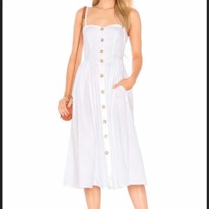 Free People Dresses | White Long Dress with Buttons | Color: White | Size: M